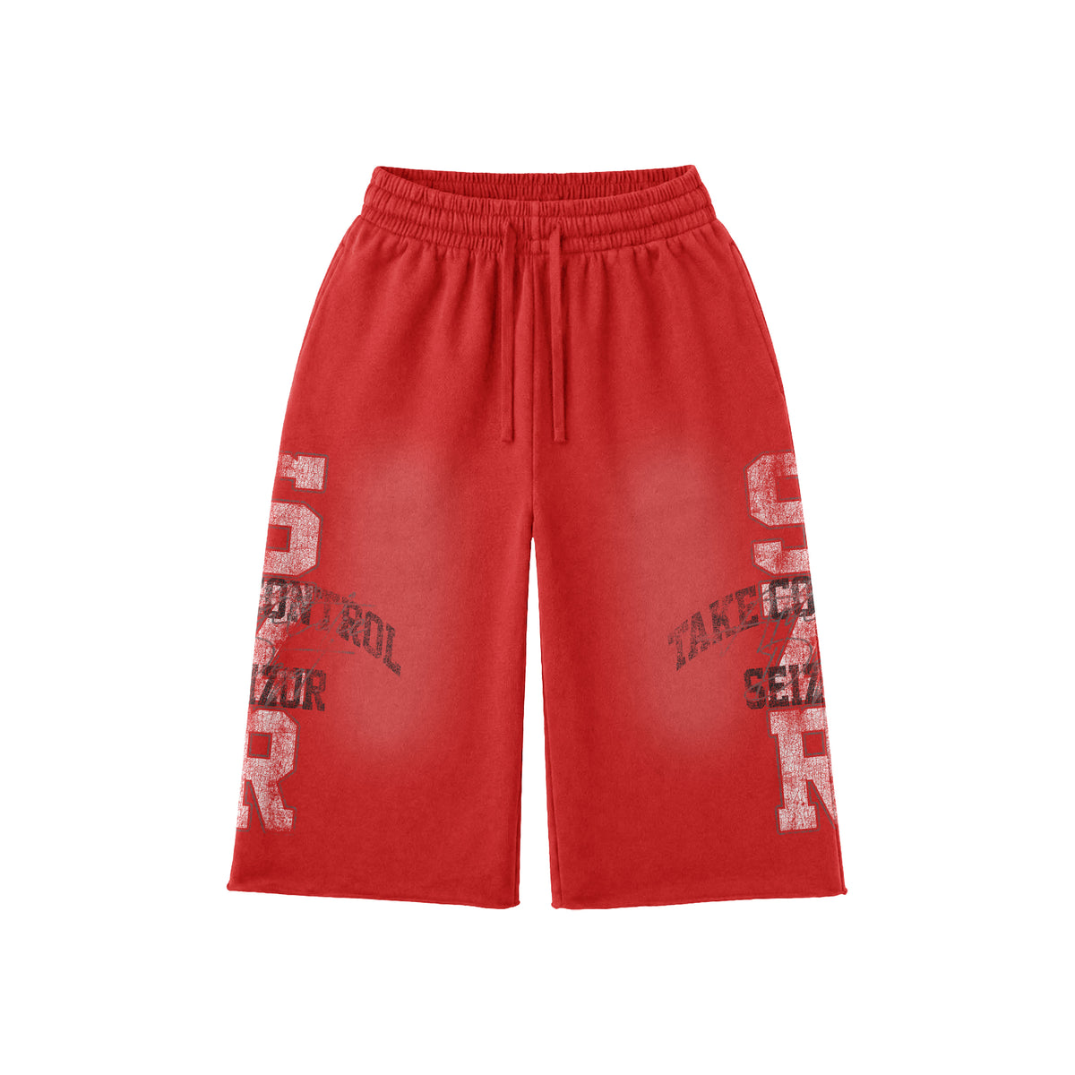 Take Control 3/4 Sweatshorts - RED